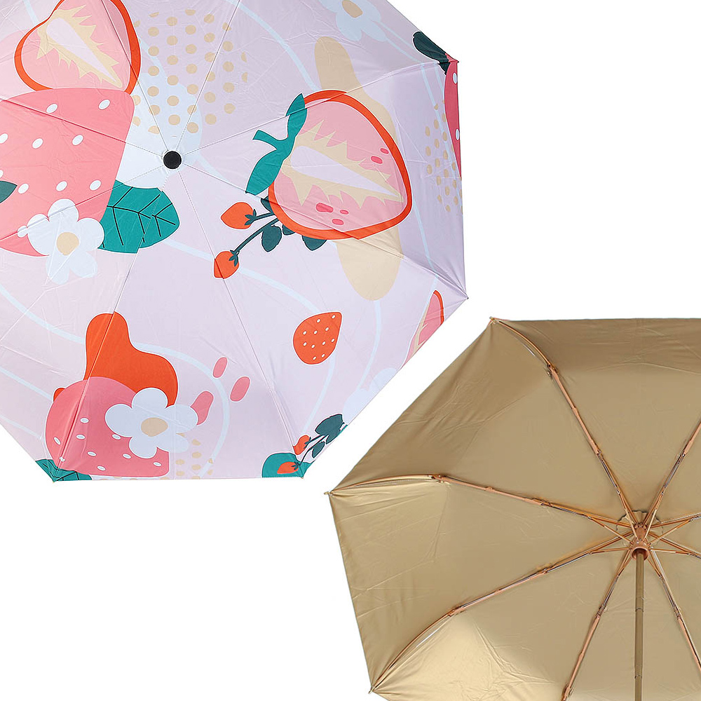 Oce 이쁜 3단 완전 자동우산 겸 양산 베리 골드 썬쉐이드  썬세이드 방수 방풍 우산 UV 자외선 차단 양산