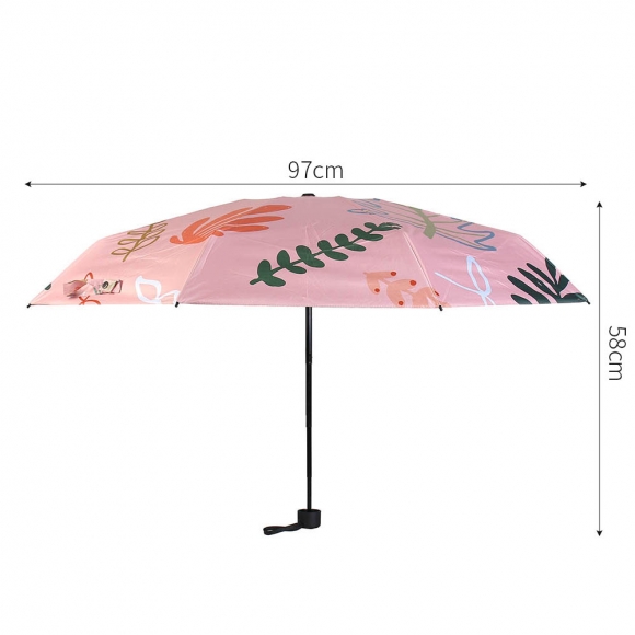컬러아트 UV차단 5단 양산겸 우산(핑크)