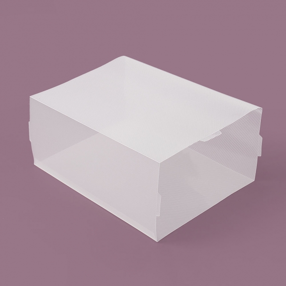 플립 투명 신발정리함 2p세트(블랙)