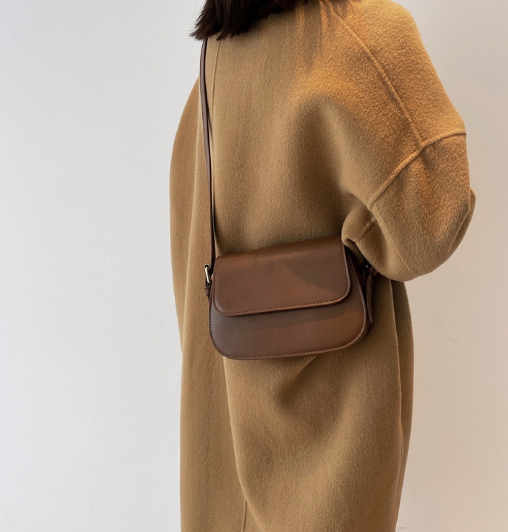 Oce 둥근 레더 크로스 핸드백 브라운 여자 가방 여성 지갑 어깨 숄더 가방