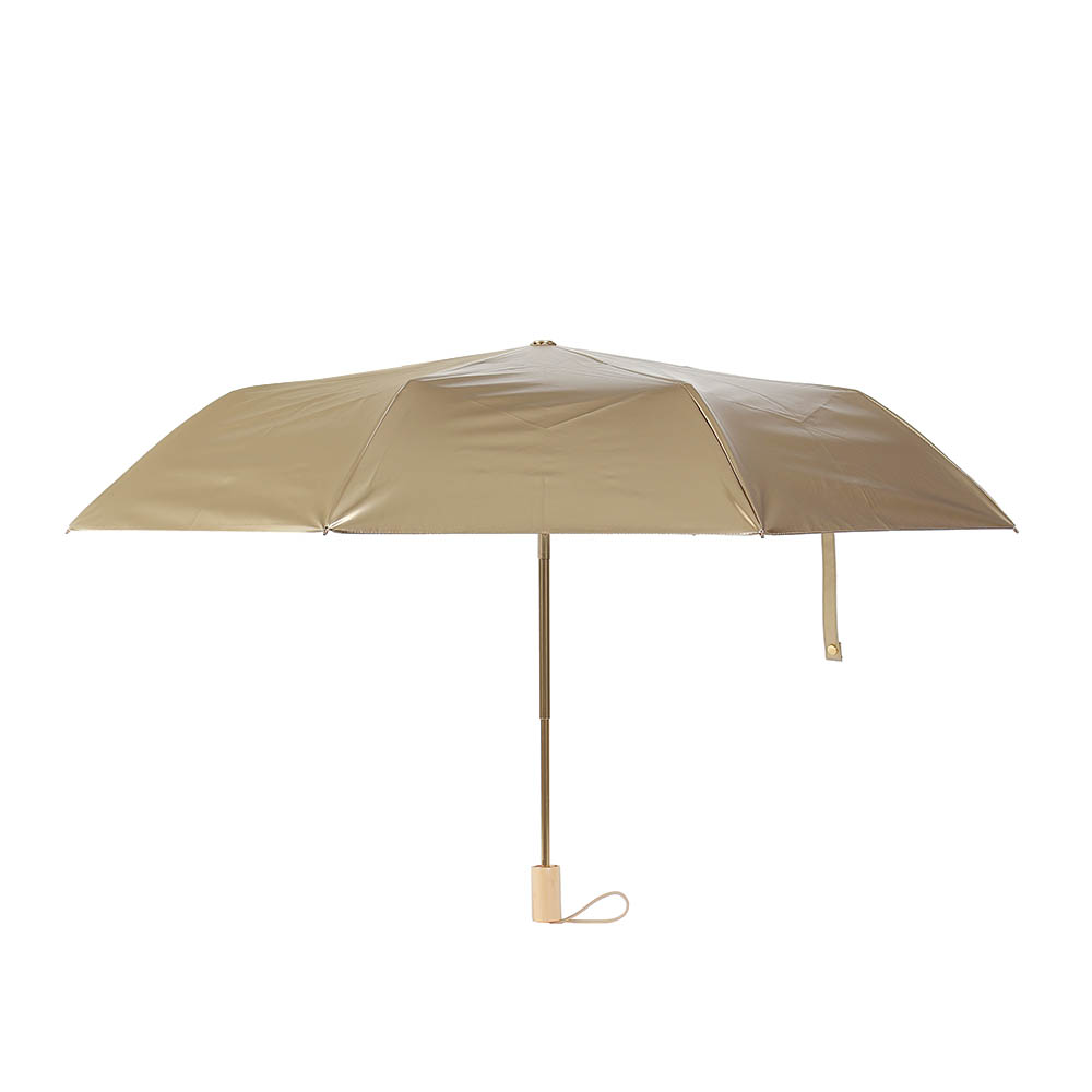 Oce 예쁜 3단 수동우산 겸 양산 골드 단감 접는 가벼운 단우산 튼튼한 우양산 초경량 휴대용 양산