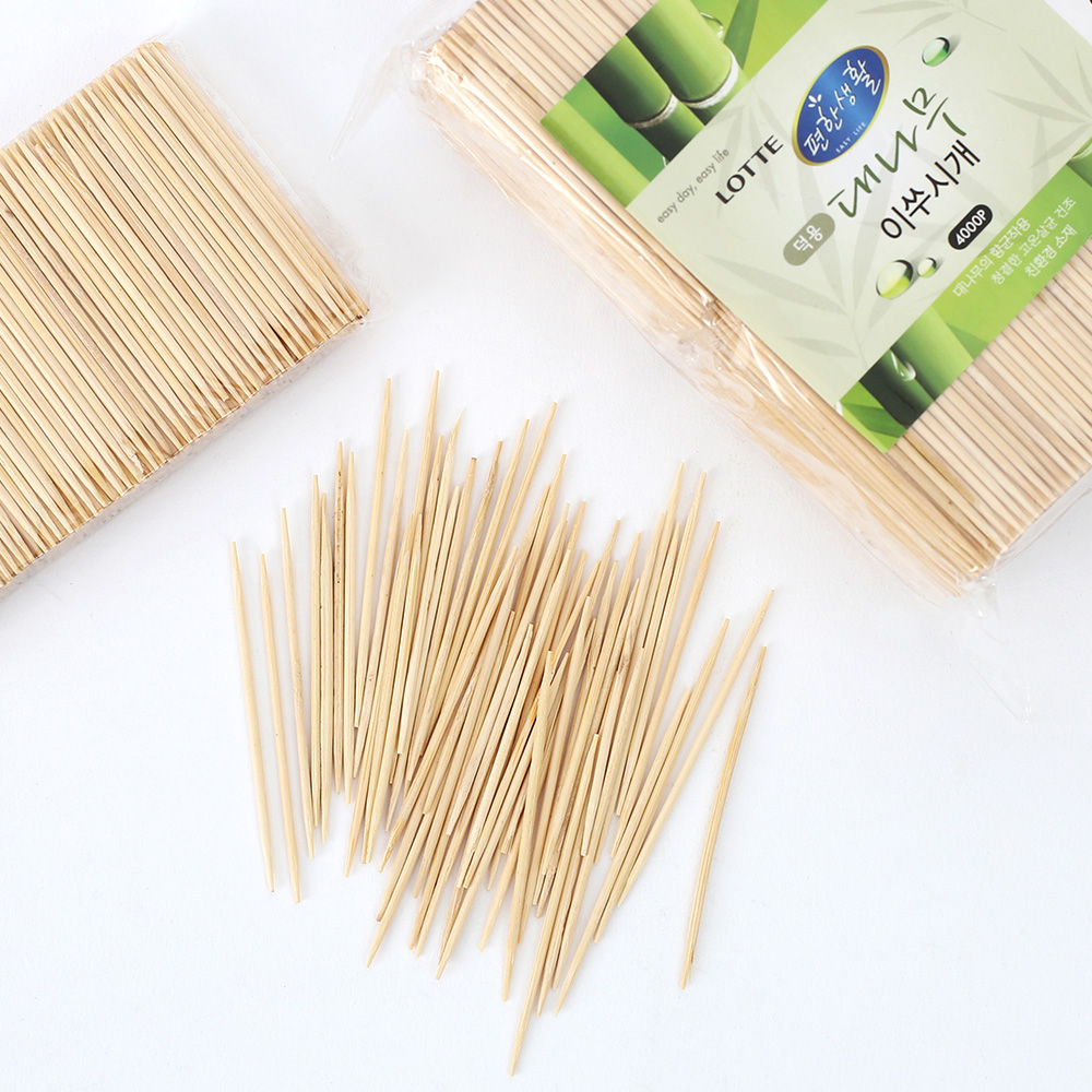 Oce 청결 대나무 업소용 이쑤시개 4000입 치간 칫솔 toothpick 대나무 꽂이