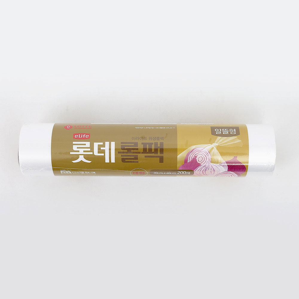 Oce 뜯어쓰는 FDA 국산 비닐롤팩 200매대형 30x40cm 주방 냉장고 봉지 플라스틱 롤백 국물팩