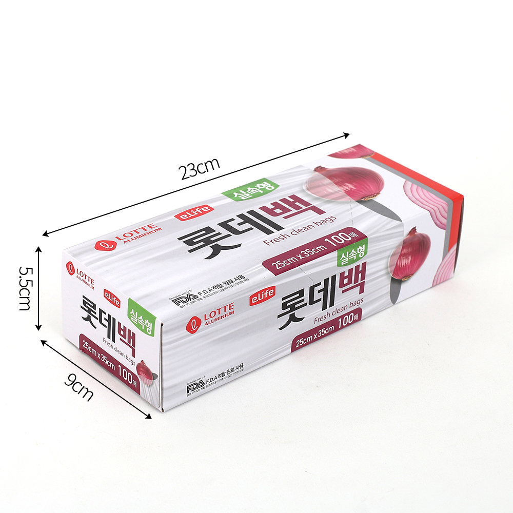 Oce FDA 국산 위생팩 100매 25x35cm 플라스틱 백 일회용 비닐봉투 위생백