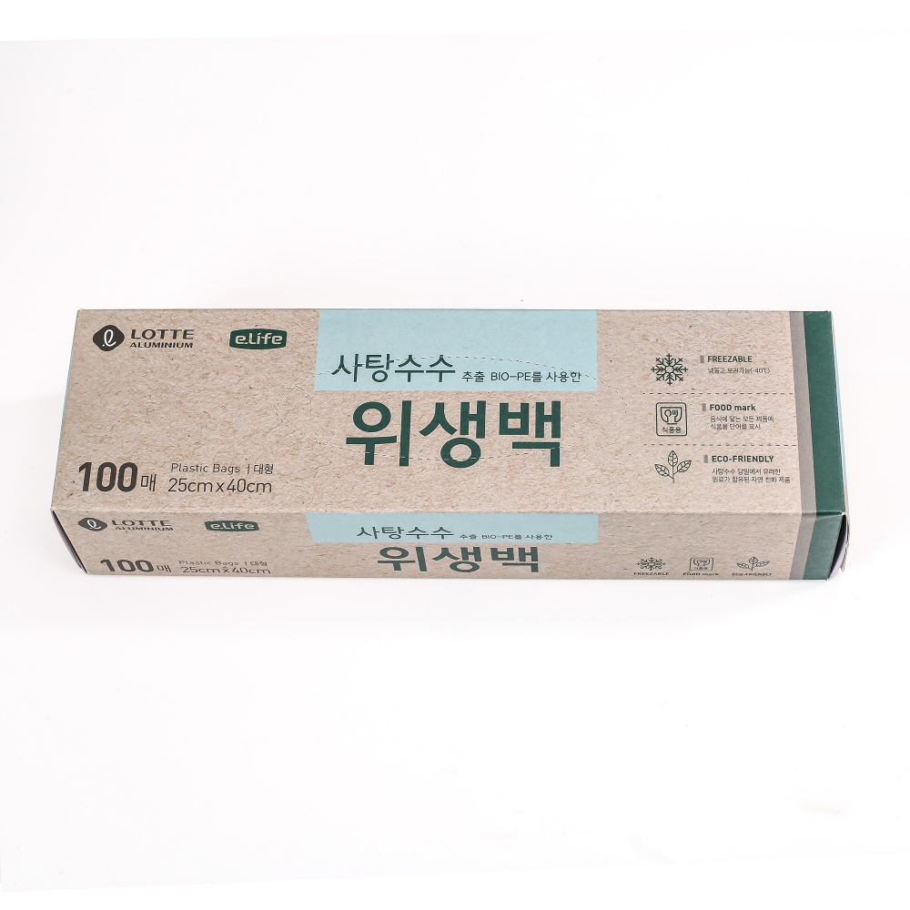 Oce 사탕수수 FDA 국산 위생팩 100매 대 플라스틱 백 국물팩 위생 비닐봉지