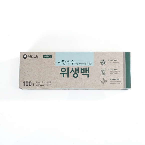 [이라이프] 사탕수수 추출 BIO-PE 위생백 100매입(중)
