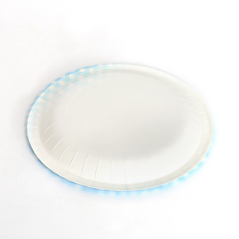 Oce 국산 예쁜 일회용 다과 그릇 칼라 접시 10입 18cm 블루 배달 위생 용기 페이퍼 디쉬 홈파티 접시