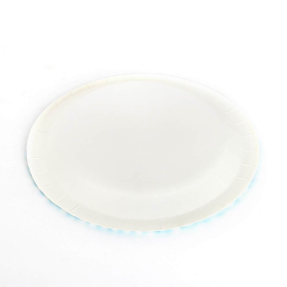 Oce 국산 예쁜 일회용 다과 그릇 칼라 접시 10입 20cm 블루 부침 전 식기 홈파티 접시 야외 도시락