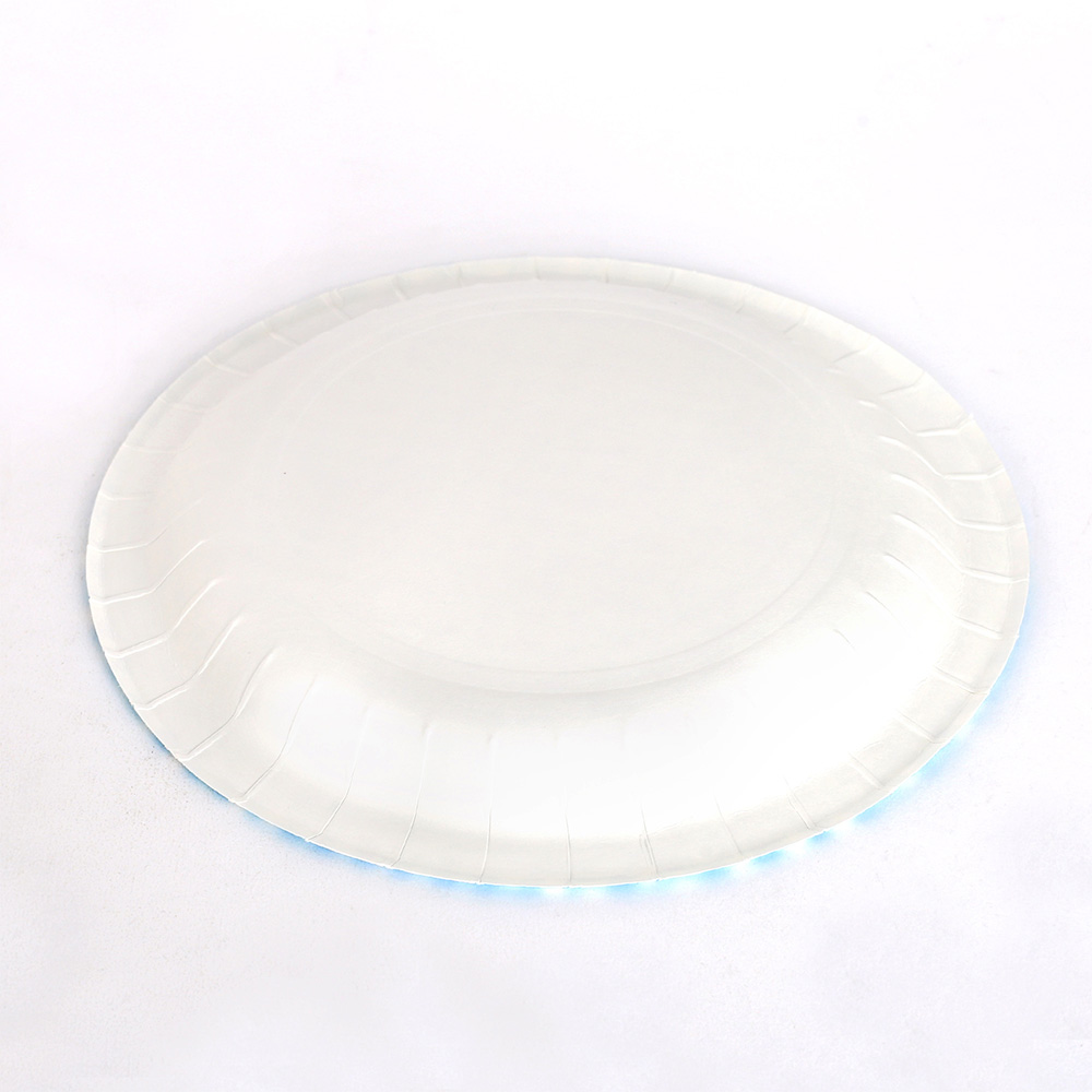 Oce 국산 예쁜 일회용 다과 그릇 칼라 접시 10입 23cm 블루 홈파티 접시 종이 컬러 찬기 파스텔 그릇