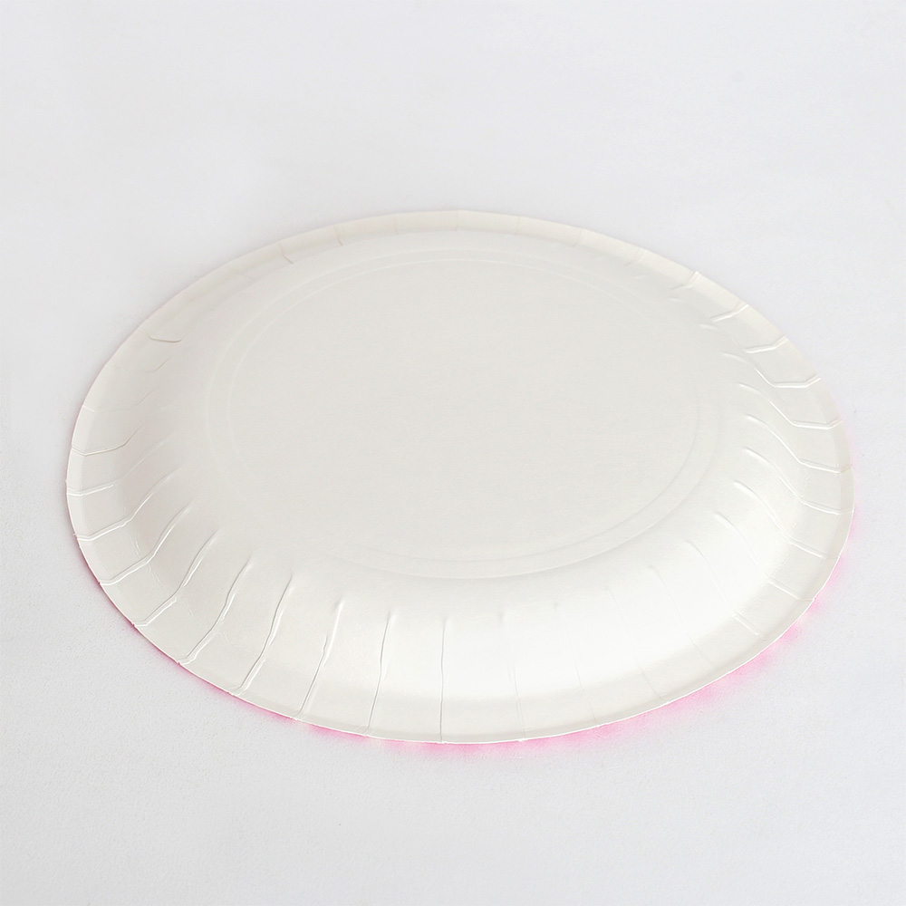Oce 국산 예쁜 일회용 다과 그릇 칼라 접시 10입 23cm 핑크 홈파티 접시 배달 위생 용기 업소용 3회용품