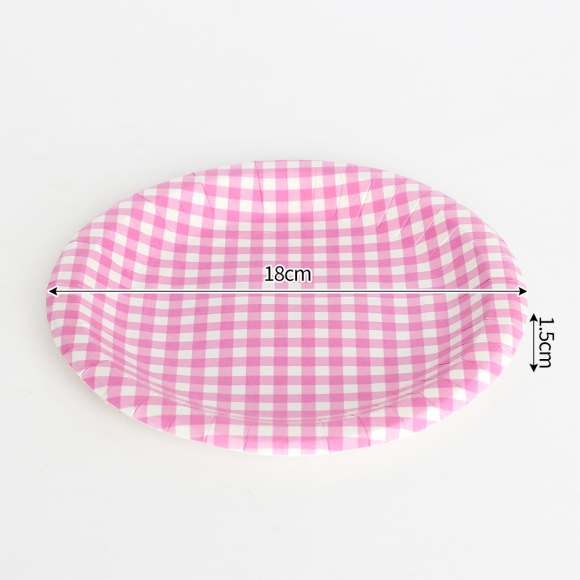 [이라이프] 컬러 종이접시 10개입(18cm) (핑크)