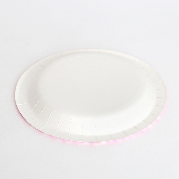 [이라이프] 컬러 종이접시 10개입(20cm) (핑크)