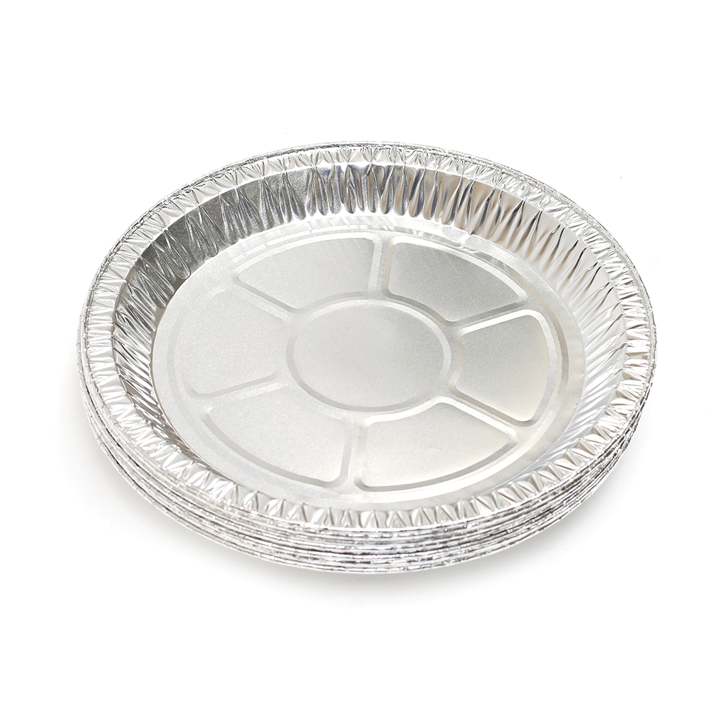 Oce 국산 다회용 호일 접시 10입 18cm 알루미늄 접시 다과 그릇 호일 트레이