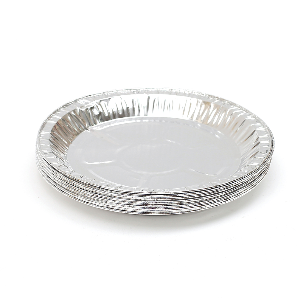 Oce 국산 다회용 호일 접시 10입 18cm 알루미늄 접시 다과 그릇 호일 트레이