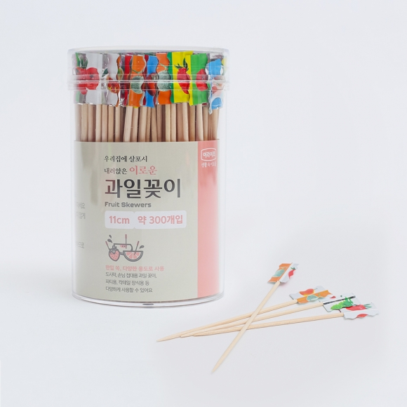 [이라이프] 과일꽂이 300개입 (원형케이스)