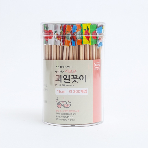 [이라이프] 과일꽂이 300개입 (원형케이스)