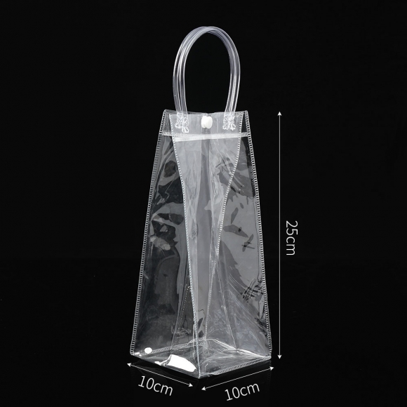 투명 PVC 쇼핑백 10p세트(10x25cm) 