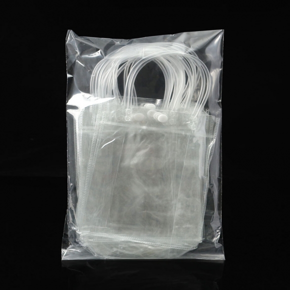 투명 PVC 쇼핑백 10p세트(15x16cm)  