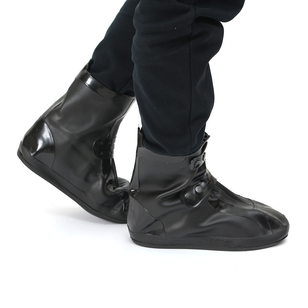 비올때 방수 신발 레인 커버 250-260 미들 블랙 비 오는날 발 우비 논슬립 방수화 위생화