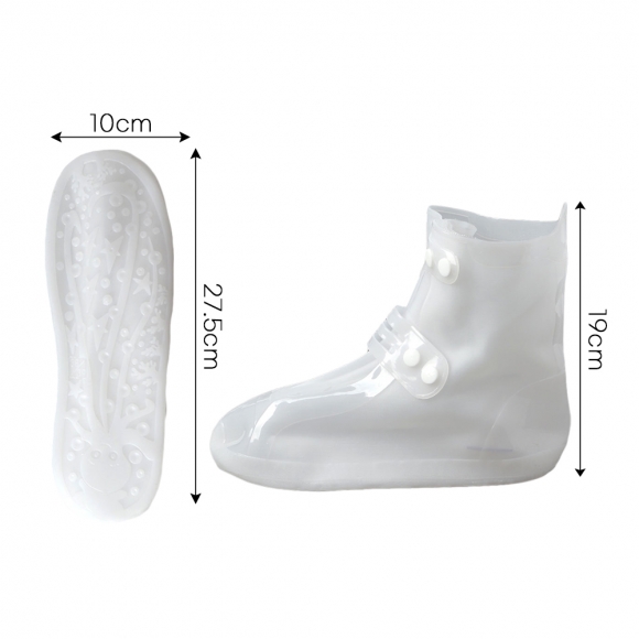 레이니 PVC 방수 신발커버(250~260mm) (미들/화이트)