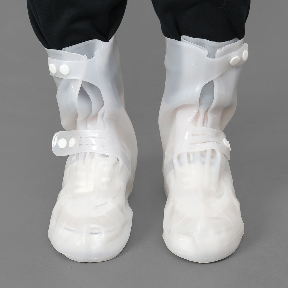 비올때 방수 신발 레인 커버 280-290 하이 화이트 위생화 눈 올때 신발 보호 비닐 장화