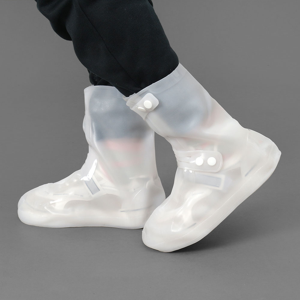 비올때 방수 신발 레인 커버 280-290 하이 화이트 위생화 눈 올때 신발 보호 비닐 장화