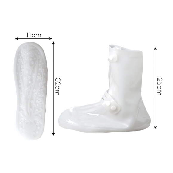 레이니 PVC 방수 신발커버(280~290mm) (하이/화이트)