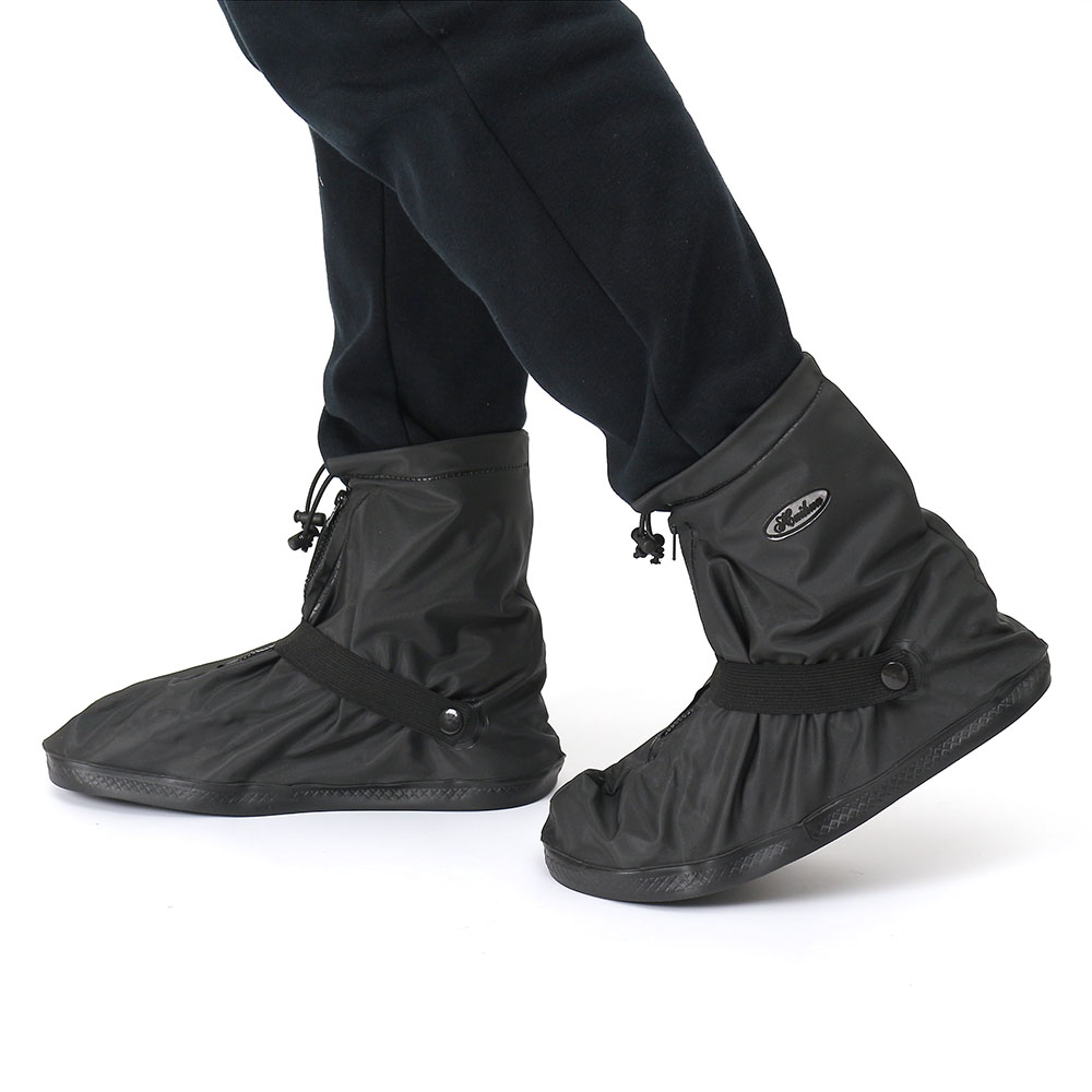 Oce 휴대용 비올때 방수 신발 레인 커버 250-260 블랙 슈가드 구두 덧신 위생화