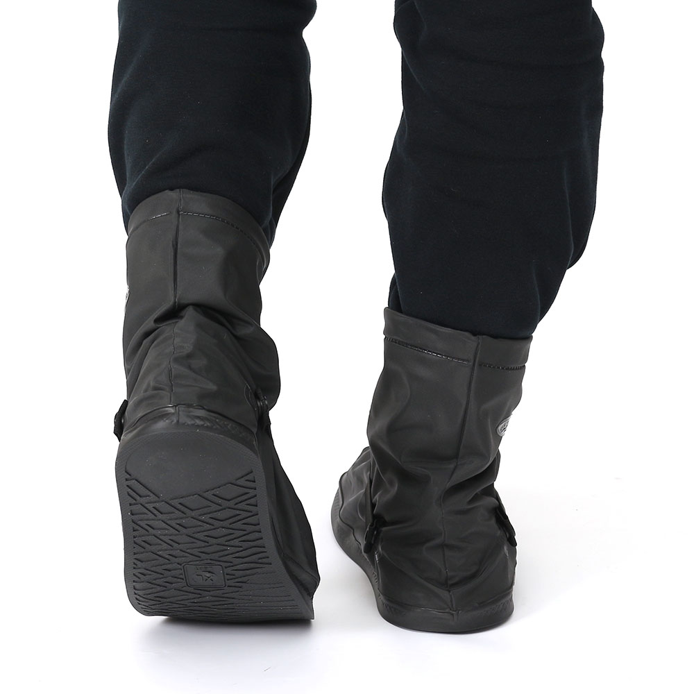 Oce 휴대용 비올때 방수 신발 레인 커버 250-260 블랙 슈가드 구두 덧신 위생화