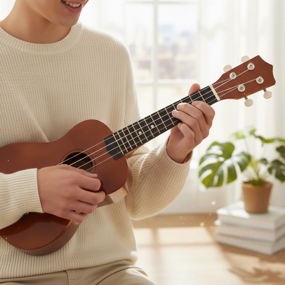 로하 백양나무 소프라노 우쿨렐레(브라운)