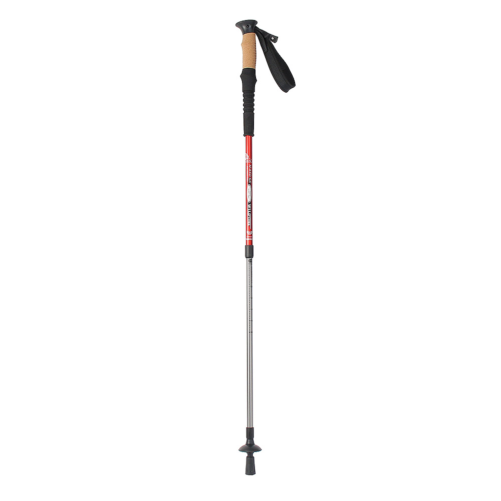 Oce 충격완화 접이식 경량 등산 지팡이 레드 산행 장비 휴대용 산악 지팡이 가벼운 등산스틱