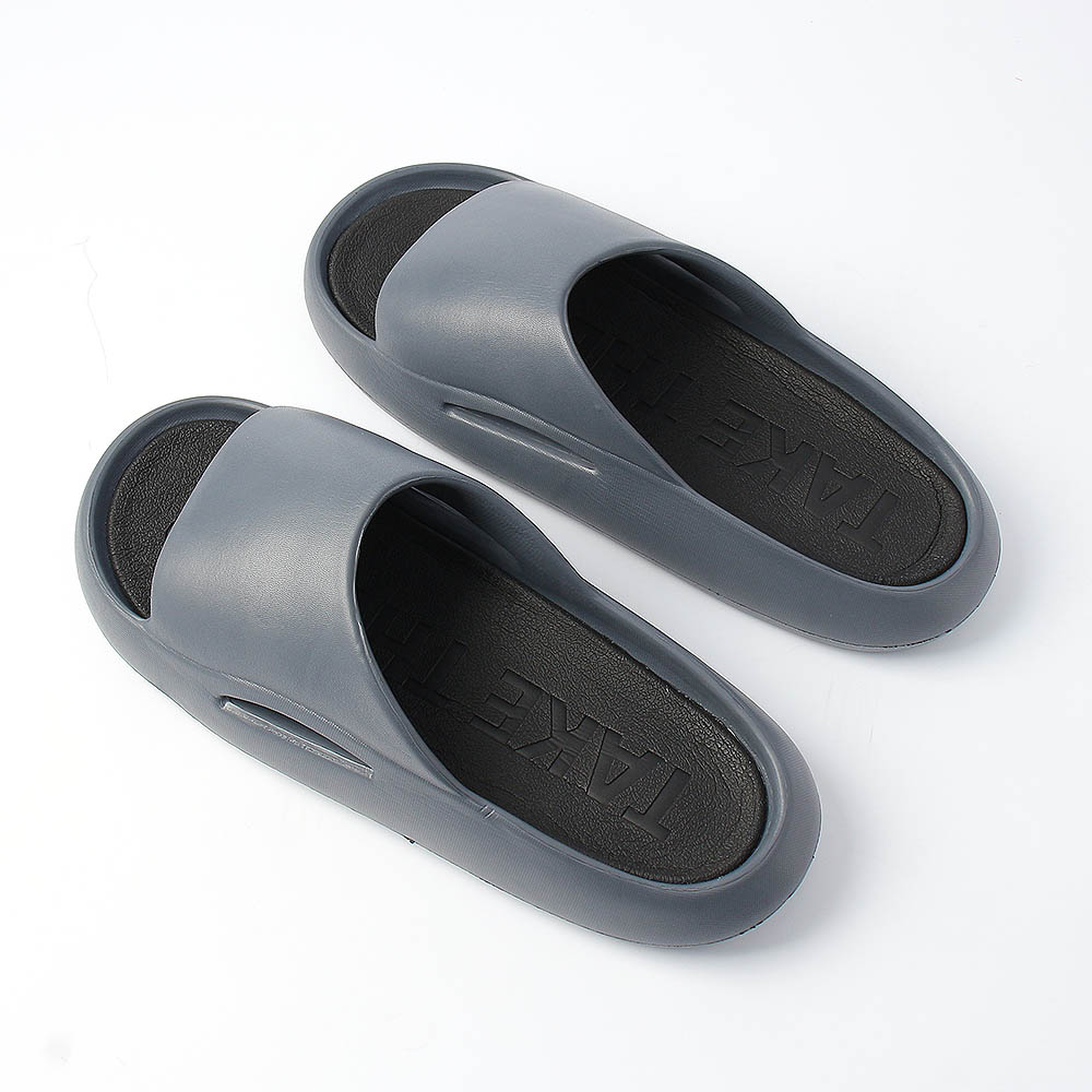 Oce 발편한 키높이 통굽 걸실화 265-270mm 블그레이 고무 욕실화 논슬립 토오픈 실내화 목욕탕 쿠션 신발