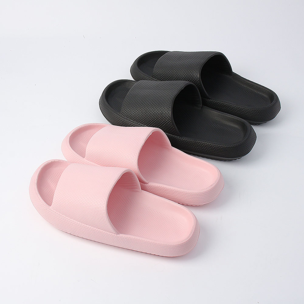 Oce 3cm 키높이 푹신 거실화 커플화 블랙270mm/핑크250mm 3cm 통굽 실내화 목욕탕 쿠션 신발 발편한 거실화