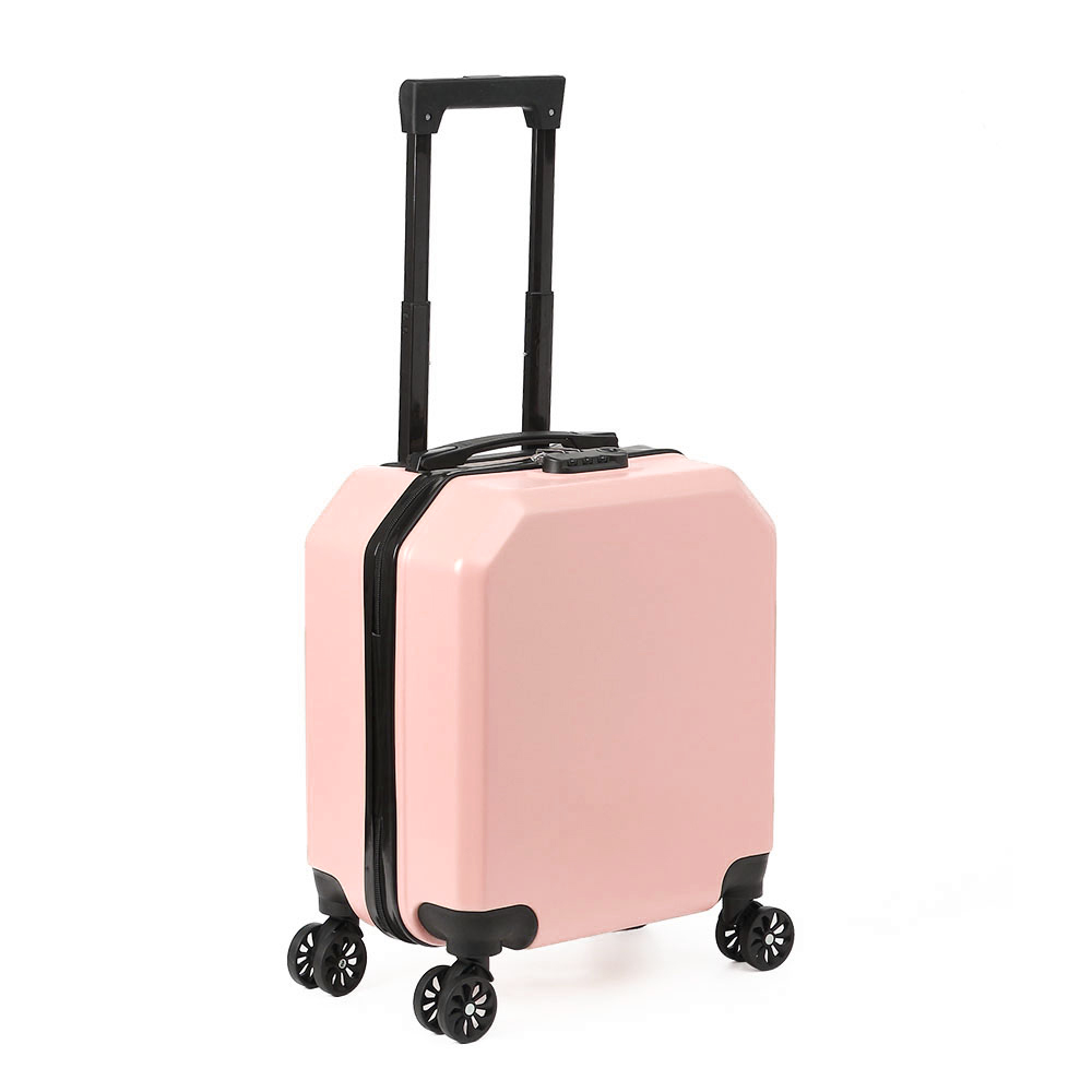 Oce 비비드 미니 여행 트렁크 캐리어 18형 핑크 portmanteau 튼튼한 끄는 바퀴 가방 하드 케리어