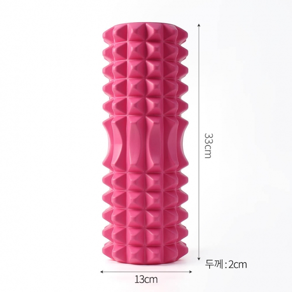 바디라인 지압 마사지 폼롤러(33cm) (핑크)
