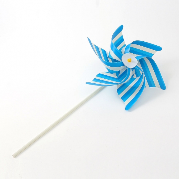 컬러팝 스트라이프 바람개비 10p세트(블루)