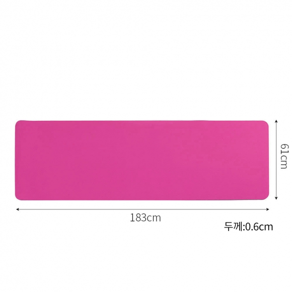6mm 컬러 양면 TPE 요가매트(핑크)