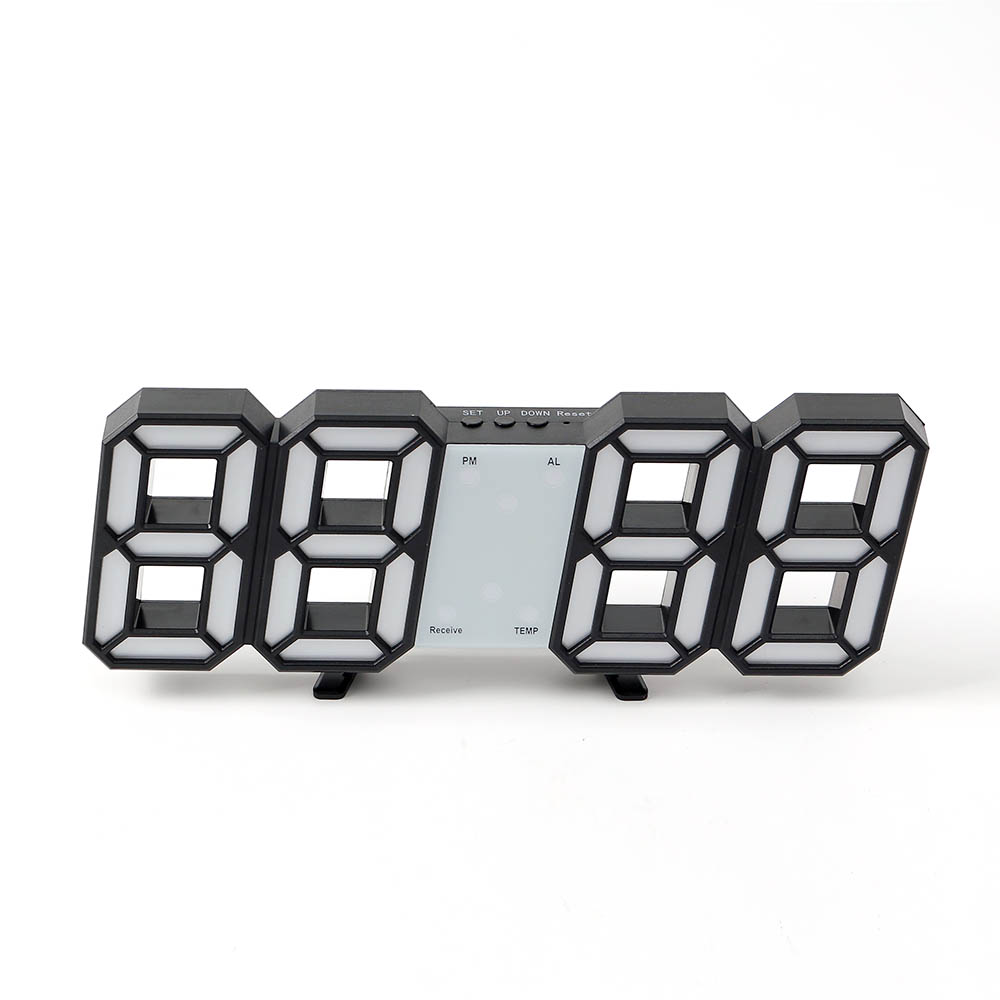 Oce 디지털 알람 달력 벽걸이 시계 블랙블루 리모콘 클락 공부방 아이방 시계 날짜 요일 온도 시개