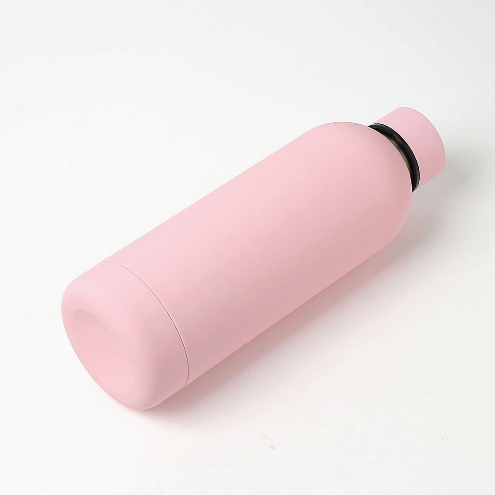 Oce FDA 실리콘 텀블러 예쁜 보온병 500ml 핑크 진공병 원터치 보온병 음료 티 커피 보온통