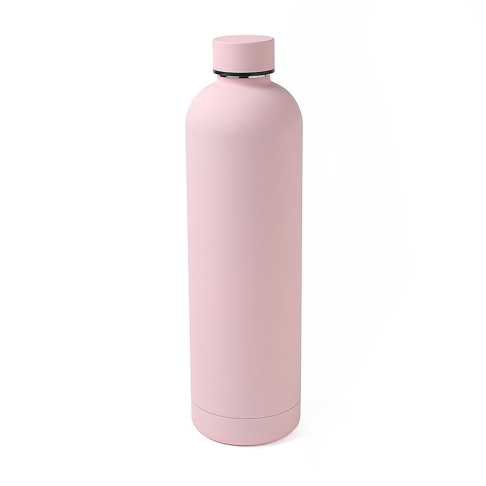 Oce FDA 실리콘 텀블러 예쁜 보온병 1L 핑크 이중 스텐 보냉병 밀폐 물병 휴대용 보틀
