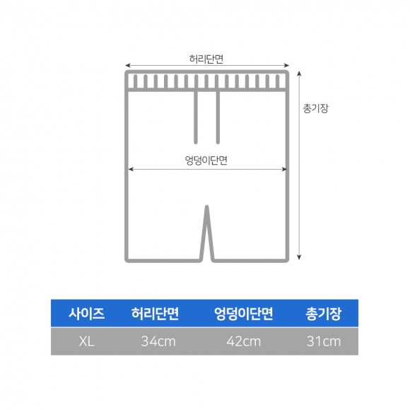 샤크 3부 남성 실내 수영복(XL) (블랙)