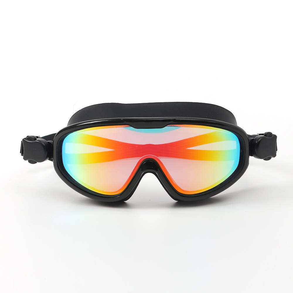 Oce 밀착 안티포그 고글 수경 블랙+컬러코팅 소프트 코걸이 김서림방지 수경 자외선차단 수영 안경