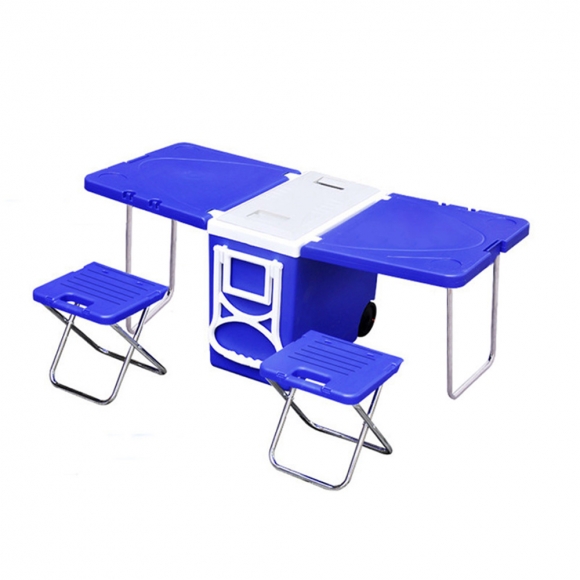 캠핑 테이블 아이스 박스 (28L) (블루)