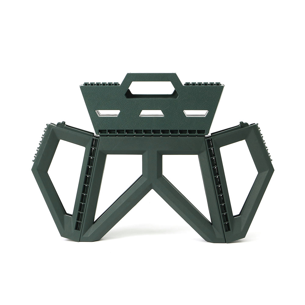 Oce 캠핑 간이 테이블 다용도 선반 그린 발받침 손잡이 의자 테이블 폴딩 선반