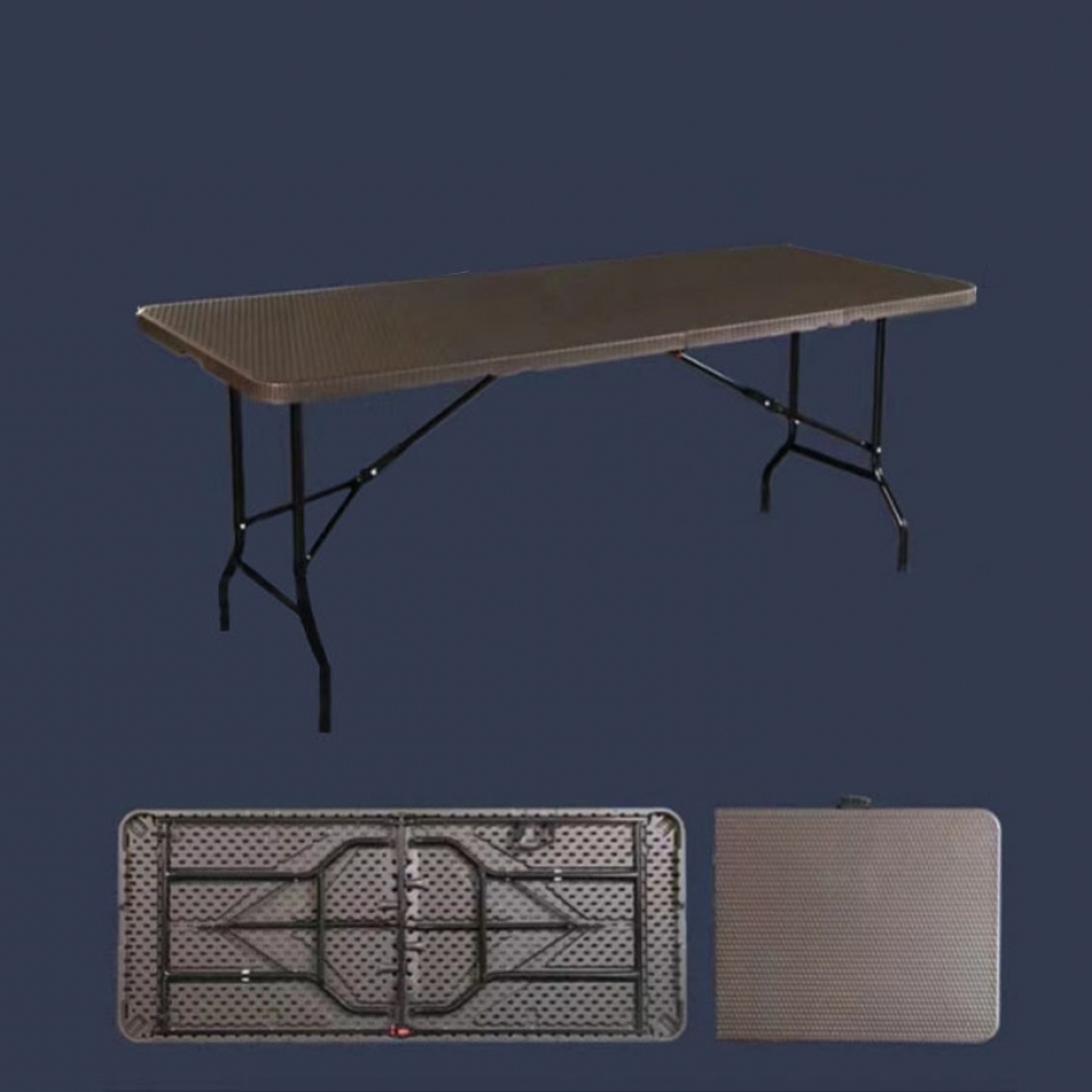 사각 접이식 테이블(181cmx74cmx74cm) (브라운)