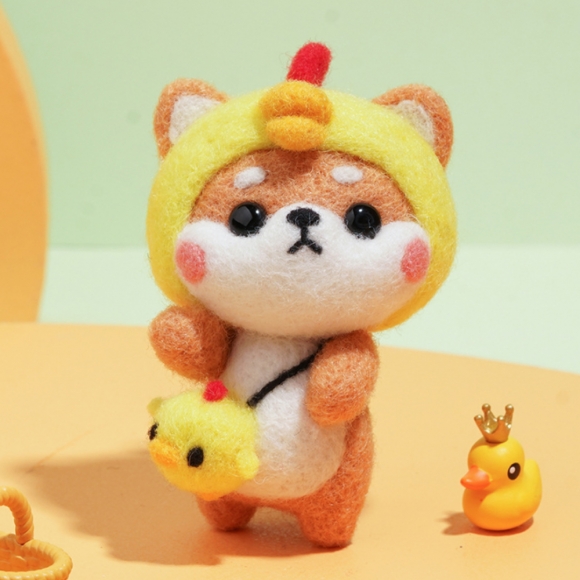 DIY 동물친구 양모펠트 키트(병아리시바견)