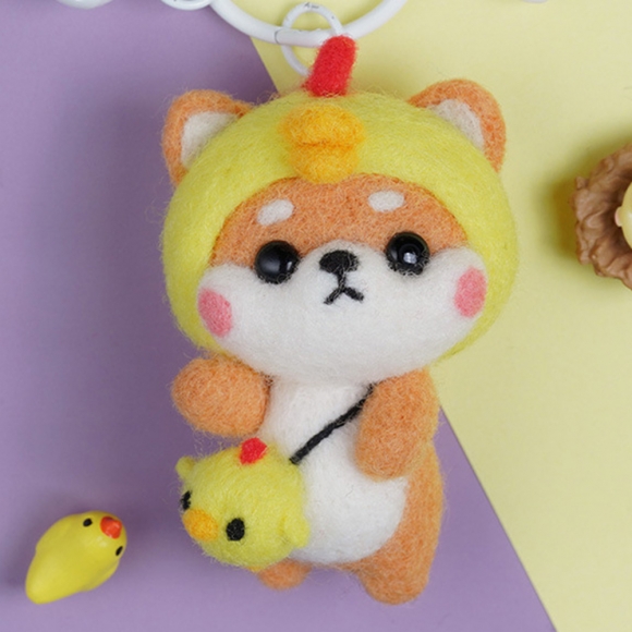 DIY 동물친구 양모펠트 키트(병아리시바견)