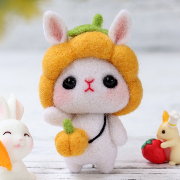 DIY 동물친구 양모펠트 키트(호박토끼)