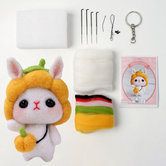 DIY 동물친구 양모펠트 키트(호박토끼)