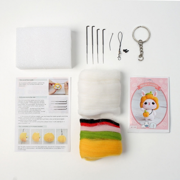 DIY 동물친구 양모펠트 키트(호박토끼)